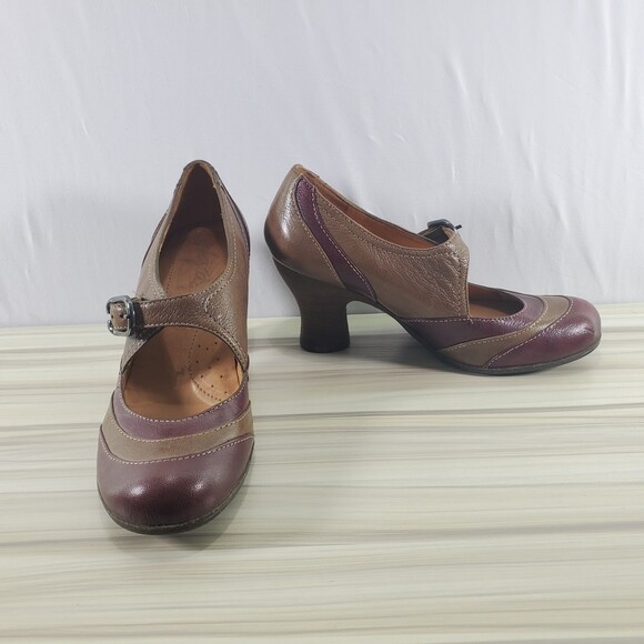 Naya 6.5 Jupiter Anthropologie Heels Retro Vintage Style Buckle Mary Jane Brown - Picture 13 of 14